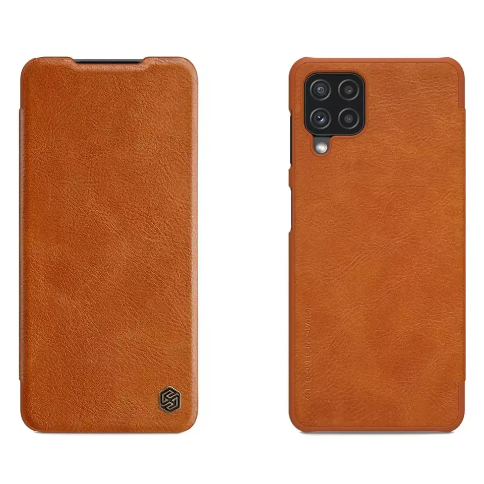⁨Nillkin Qin leather holster case Samsung Galaxy A22 4G brown⁩ at Wasserman.eu