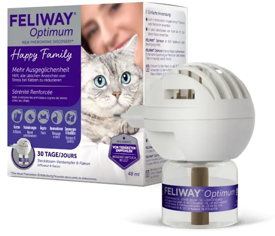 ⁨Feliway Optimum - cat pheromones Starter Kit (Diffuser + cartridge)⁩ at Wasserman.eu