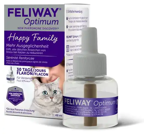 ⁨Feliway Optimum - Katzenpheromone Nachfüllung 48ml (30 Tage)⁩ im Wasserman.eu