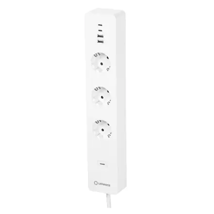 ⁨Ledvance SMART+ WiFi Multi Power Socket, EU Ledvance | 4058075594784 | SMART+ WiFi Multi Power Socket, EU | White⁩ w sklepie Wasserman.eu