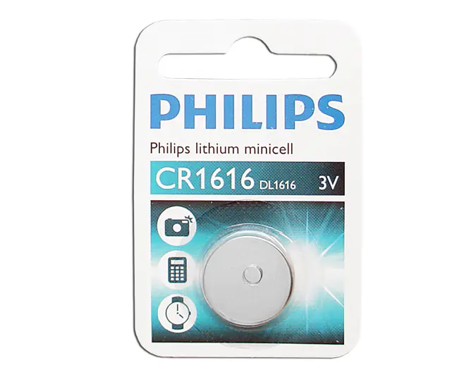 ⁨5 pcs. Philips CR1616 lithium battery, 3V. (1LM)⁩ at Wasserman.eu