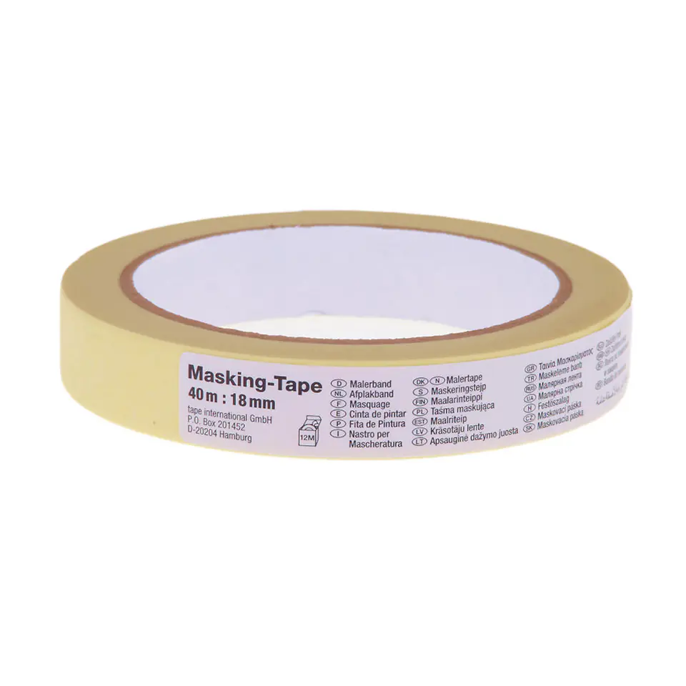 ⁨Paper Masking Tape For Interior 40m:38mm (h0830800)⁩ at Wasserman.eu