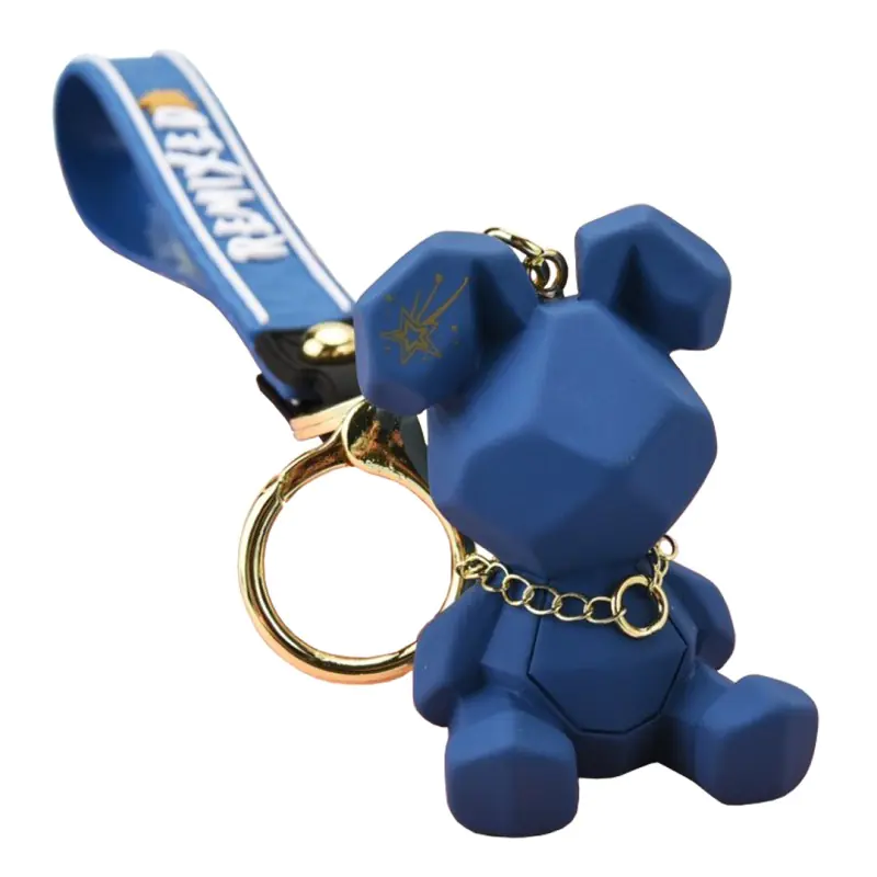 ⁨ECarla Key ring with tag and leash - Geometric Blue Bear 1pc⁩ at Wasserman.eu