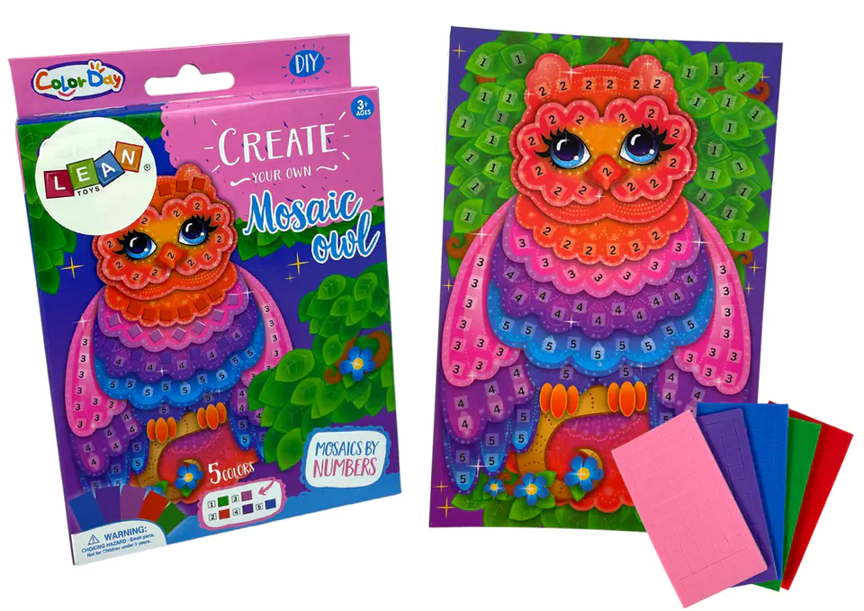 ⁨DIY Kit Colorful Mosaic Paper Owl⁩ at Wasserman.eu