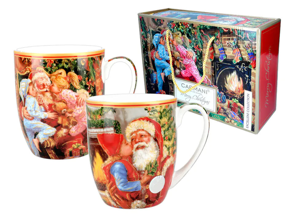 ⁨Set of 2 Christmas mugs - Dear Santa Claus (CARMANI)⁩ at Wasserman.eu