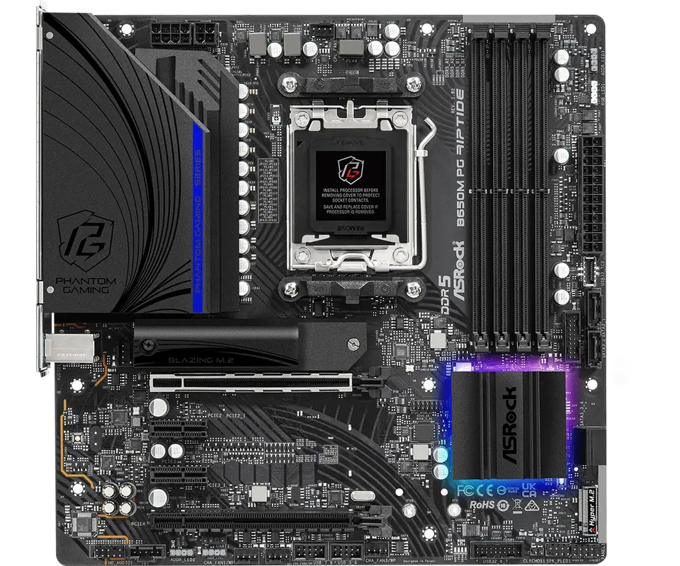 ⁨Asrock B650M PG Riptide AMD B650 Socket AM5 micro ATX⁩ at Wasserman.eu