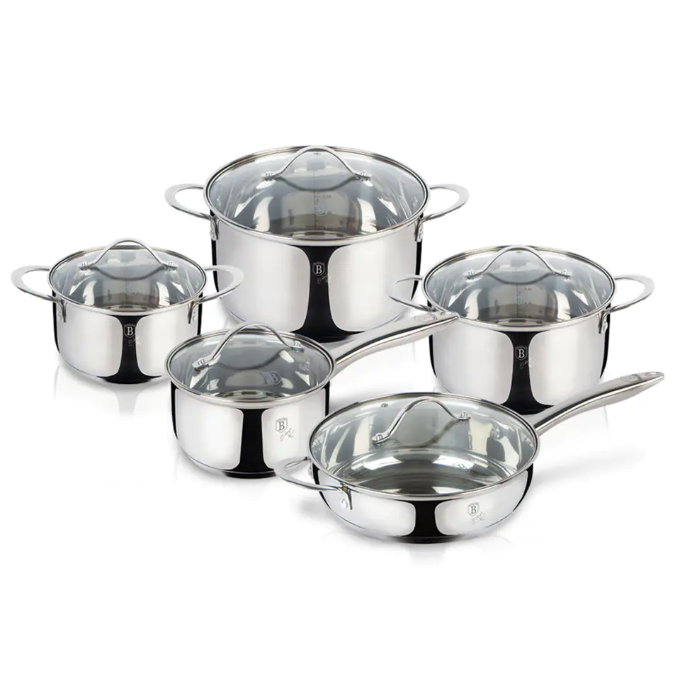 ⁨SET OF 10 PCS. STEEL POTS BERLINGER HAUS BH-6660⁩ at Wasserman.eu