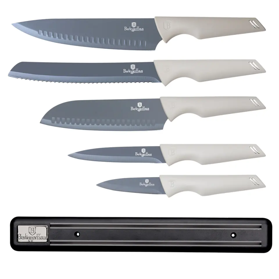 ⁨SET OF 5 KITCHEN KNIVES WITH BERLINGER HAUS BH-2839 STRIP⁩ at Wasserman.eu