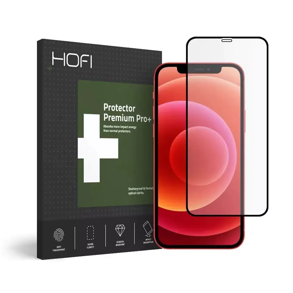 ⁨Szkło hartowane hofi full pro+ iphone 12/12 pro black⁩ w sklepie Wasserman.eu