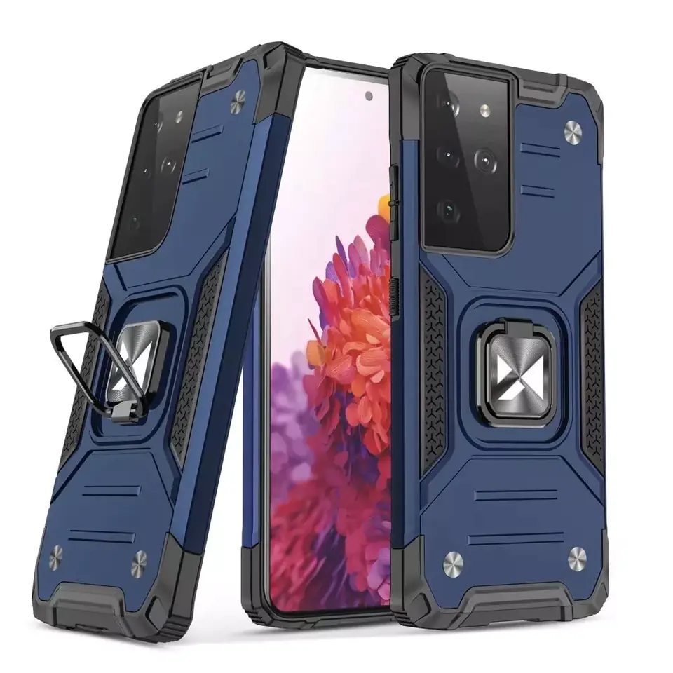 ⁨Wozinsky Ring Armor Armored Hybrid Case + Magnetic Holder Samsung Galaxy S22 Ultra Blue⁩ at Wasserman.eu