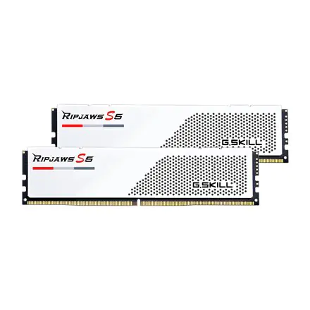 ⁨G.Skill Ripjaws S5 32 GB, DDR5, 5200 MHz, PC / server, Registered No, ECC No, White, 2x16 GB⁩ at Wasserman.eu