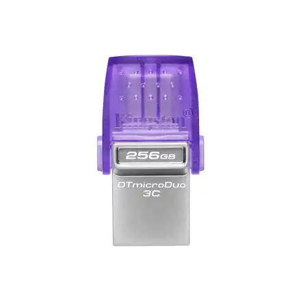 ⁨Kingston DataTraveler DT Micro Duo 3C 256 GB, USB Typ-C i Typ-A, fioletowy.⁩ w sklepie Wasserman.eu