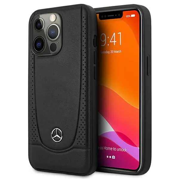 ⁨Mercedes MEHCP15LARMBK iPhone 15 Pro 6.1" czarny/black hardcase Leather Urban⁩ w sklepie Wasserman.eu