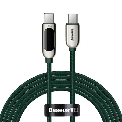 ⁨Kabel USB-C do USB-C Baseus Display, 100W, 2m (zielony)⁩ w sklepie Wasserman.eu