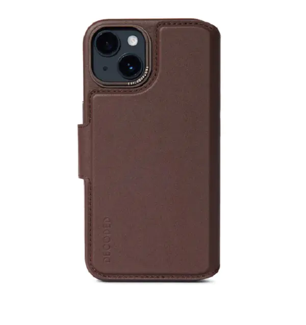 ⁨Decoded Detachable Wallet – leather protective case for iPhone 14 Plus compatible with MagSafe (brown)⁩ at Wasserman.eu