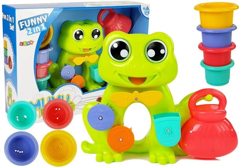 ⁨Bath set waterfall frog + buckets⁩ at Wasserman.eu