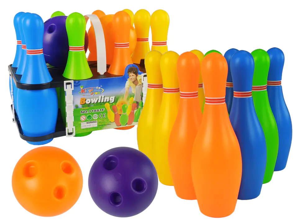 ⁨Colorful Set Bowling Games 10 pcs Ball 26 cm⁩ at Wasserman.eu