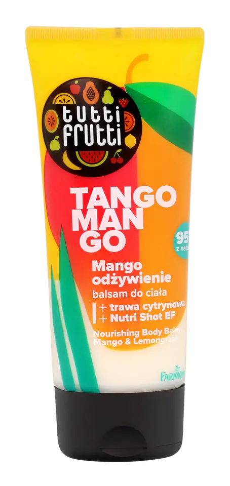 ⁨Farmona Tutti Frutti Nourishing Body Lotion "Tango Mango" - Mango & Lemongrass 200ml⁩ at Wasserman.eu