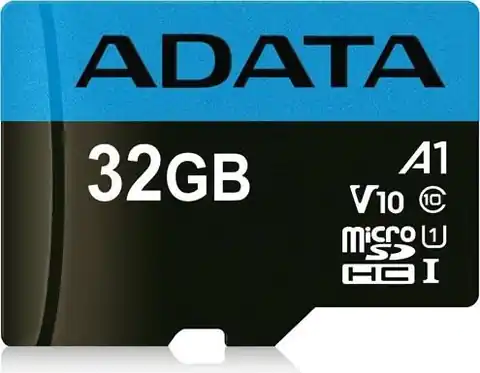 ⁨Karta pamięci z adapterem ADATA Premier AUSDH32GUICL10A1-RA1 (32GB; Class 10, V10; + adapter)⁩ w sklepie Wasserman.eu