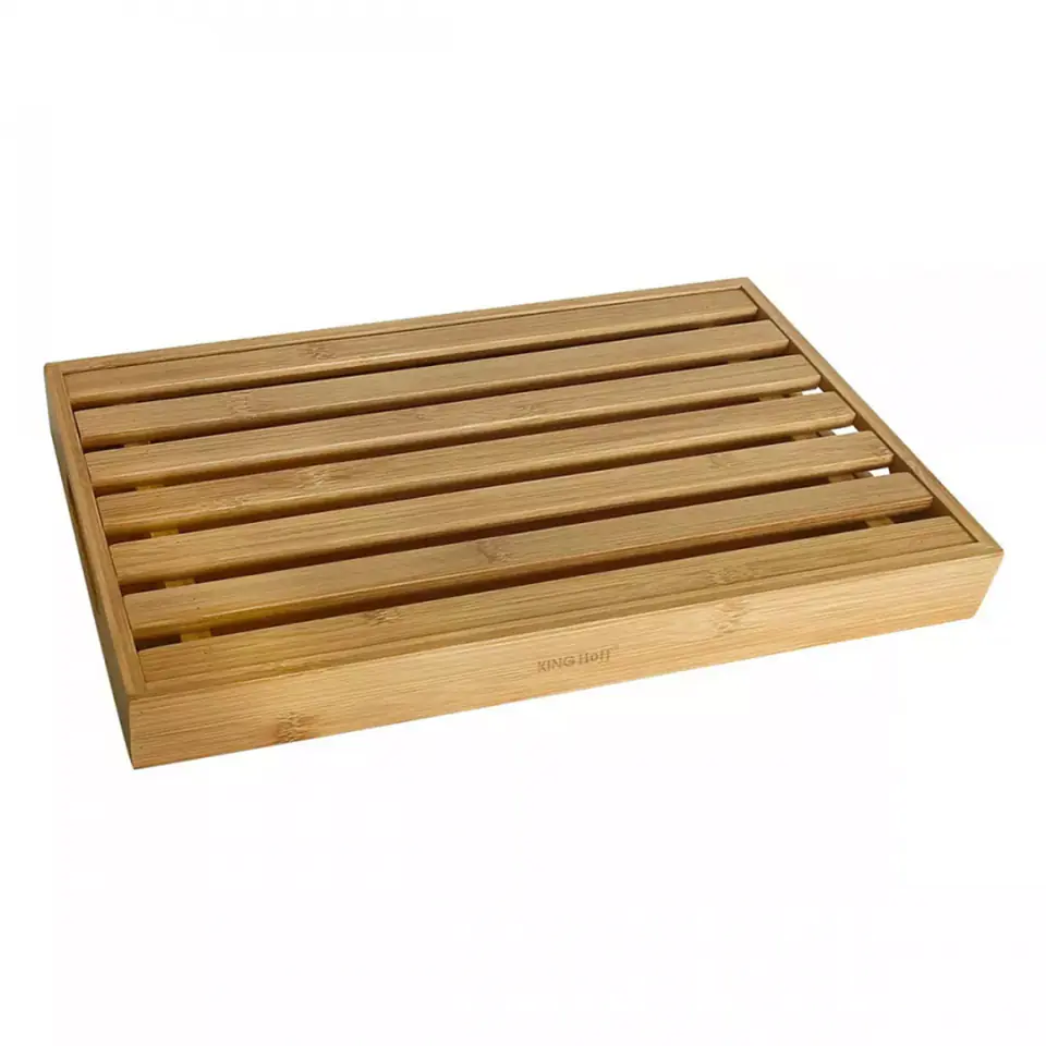 ⁨BREAD CUTTING BOARD WITH TRAY KINGHOFF KH-1682⁩ at Wasserman.eu