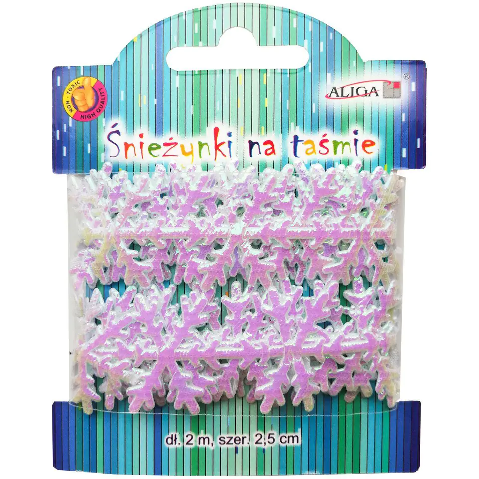 ⁨Śnieżynki na taśmie 2m x 2,5cm TC-6205 ALIGA⁩ w sklepie Wasserman.eu