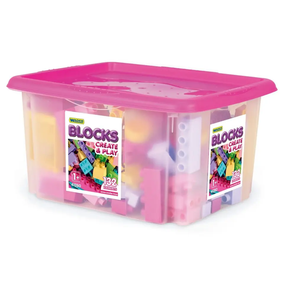 ⁨Blocks 132 pcs. in a container for girls⁩ at Wasserman.eu