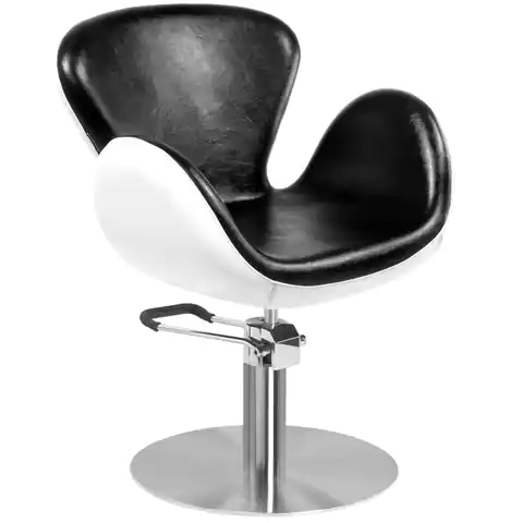 ⁨Gabbiano fotel fryzjerski Amsterdam czarno-biały⁩ w sklepie Wasserman.eu