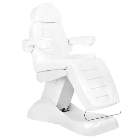 ⁨Fotel kosmetyczny elektr. Lux 4M biały z kołyską⁩ w sklepie Wasserman.eu