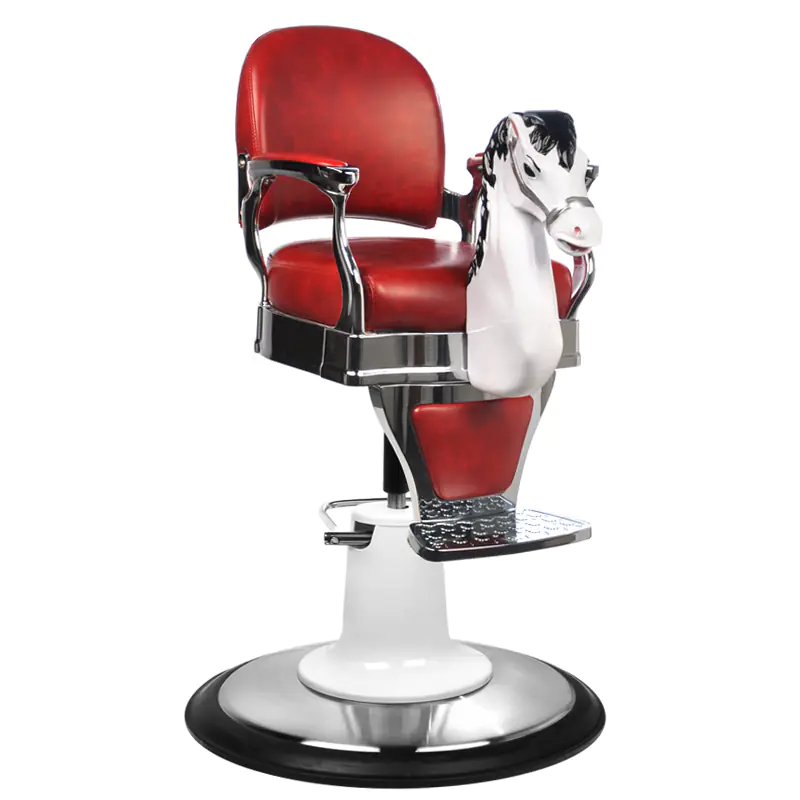 ⁨Gabbiano children's hairdressing chair Maroon horse⁩ at Wasserman.eu