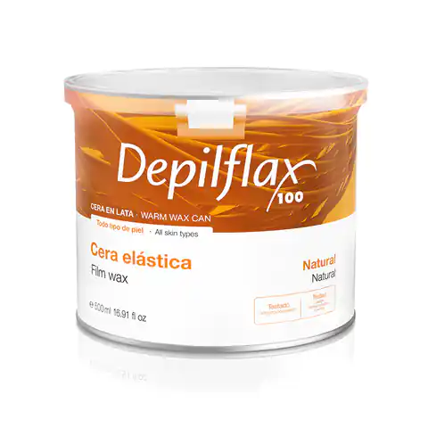 ⁨Depilflax 100 elastyczny wosk do depilacji puszka 500 ml naturalny⁩ w sklepie Wasserman.eu