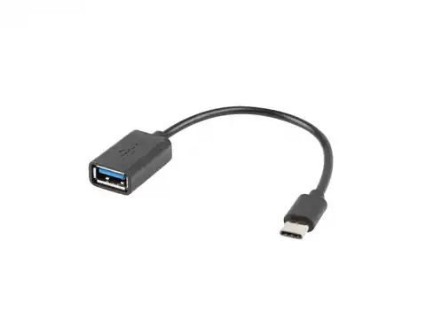 ⁨Adapter USB C(M)-USB-A (F)2.0 0.15M OTG Black⁩ at Wasserman.eu