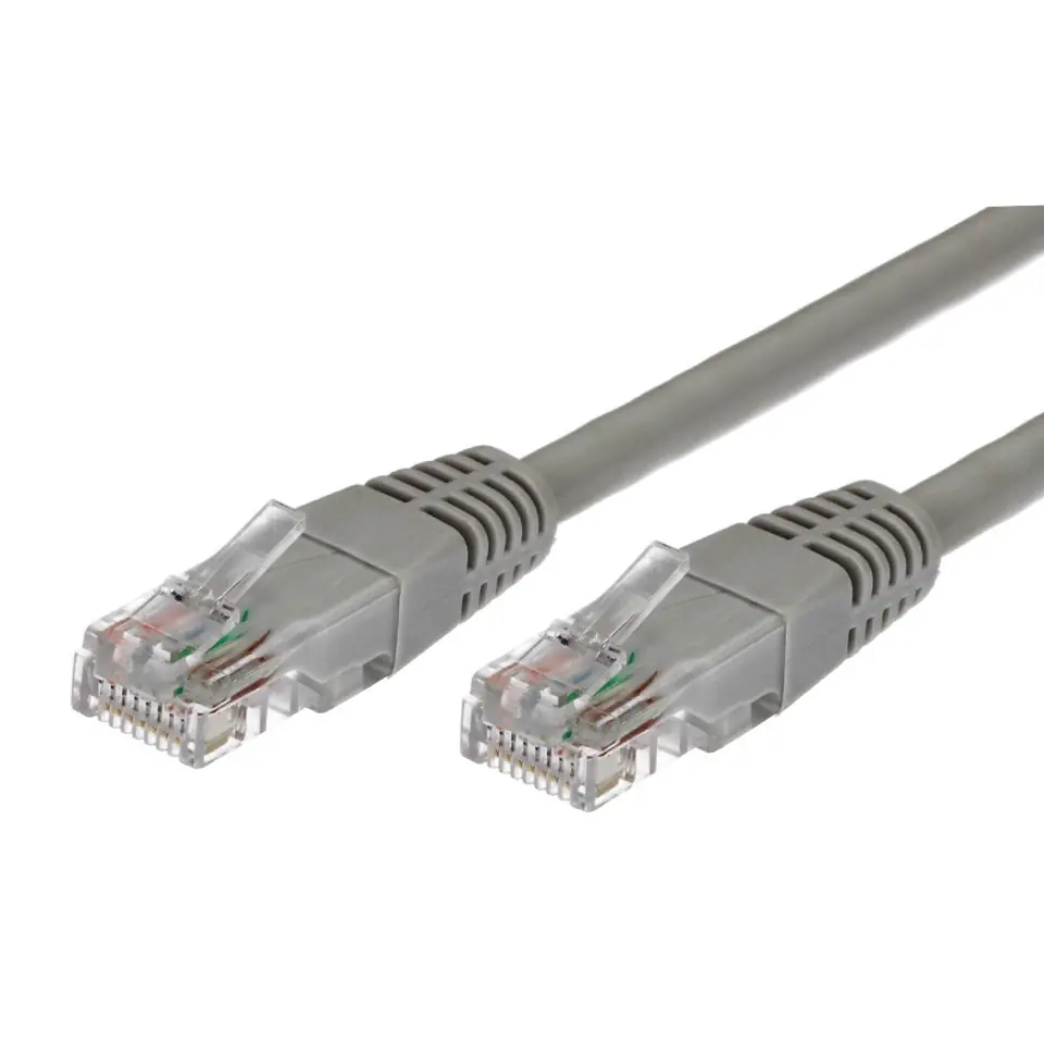 ⁨Cable Patchcord cat. 5e RJ45 UTP 1,5m grey⁩ at Wasserman.eu