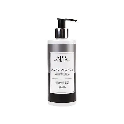⁨Apis cleansing facial cleansing gel with activated charcoal 300 ml⁩ at Wasserman.eu