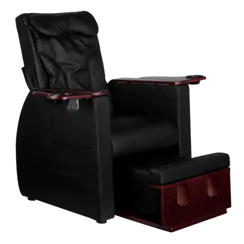 ⁨Fotel spa do pedicure z masażem pleców Azzurro 101 czarny⁩ w sklepie Wasserman.eu