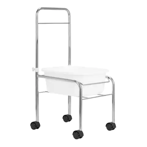 ⁨Shower tray for pedicure on wheels chrome⁩ at Wasserman.eu