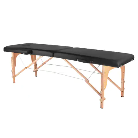 ⁨Folding table for massage wood comfort Activ Fizjo 2 segment black⁩ at Wasserman.eu