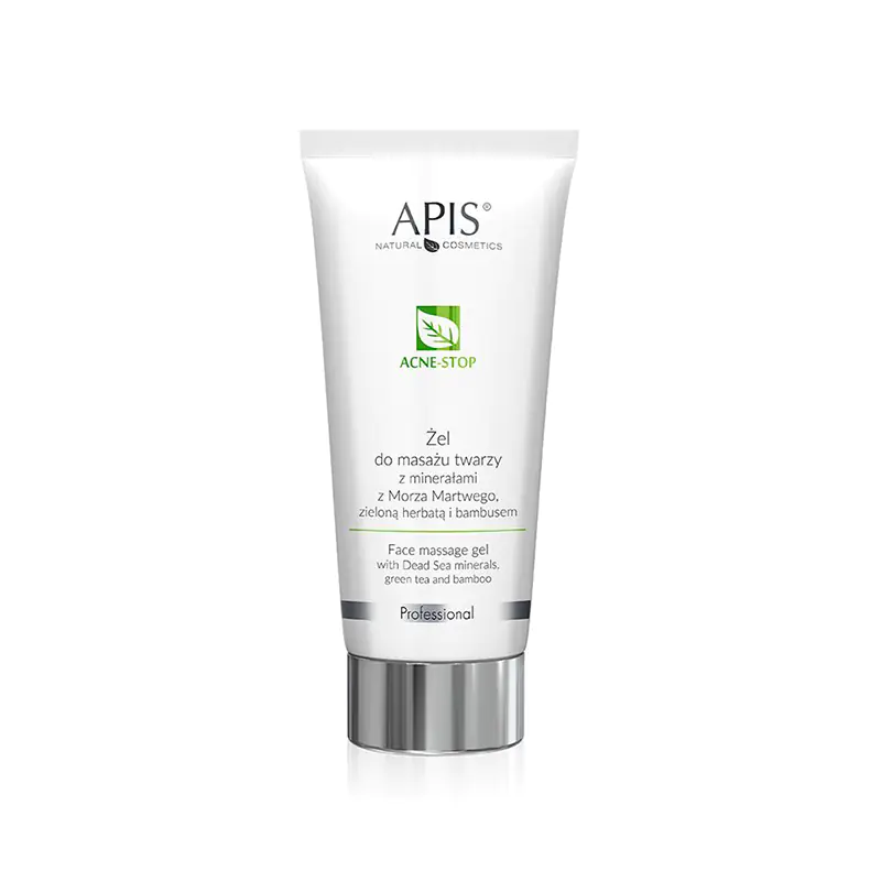 ⁨Apis acne-stop smoothing facial massage gel for oily skin with Dead Sea minerals, green tea and bamboo⁩ at Wasserman.eu