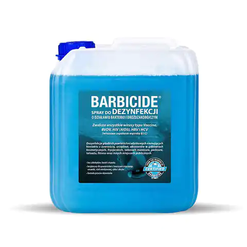 ⁨Barbicide spray do dezynfekcji wszystkich powierzchni bez zapachu - uzupełnienie 5 L⁩ w sklepie Wasserman.eu
