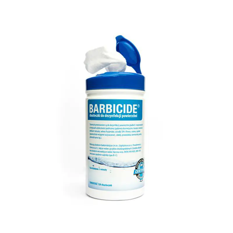 ⁨Barbicide wipes chusteczki do dezynfekcji powierzchni 100 szt.⁩ w sklepie Wasserman.eu