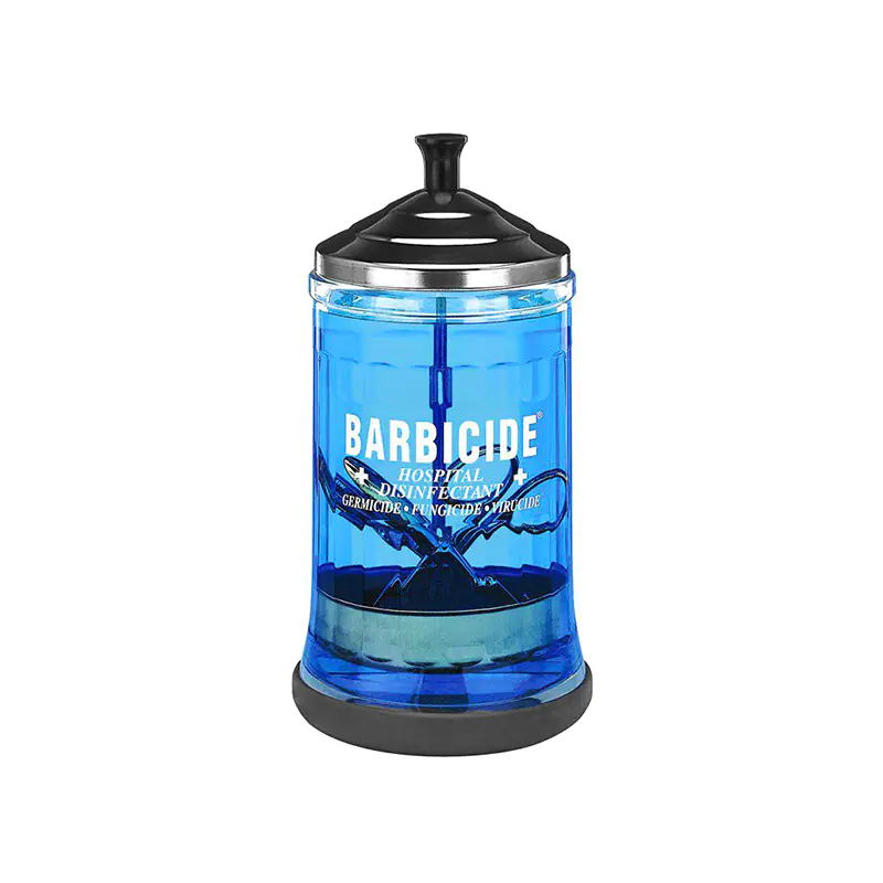 ⁨Barbicide glass container for disinfection 750 ml⁩ at Wasserman.eu