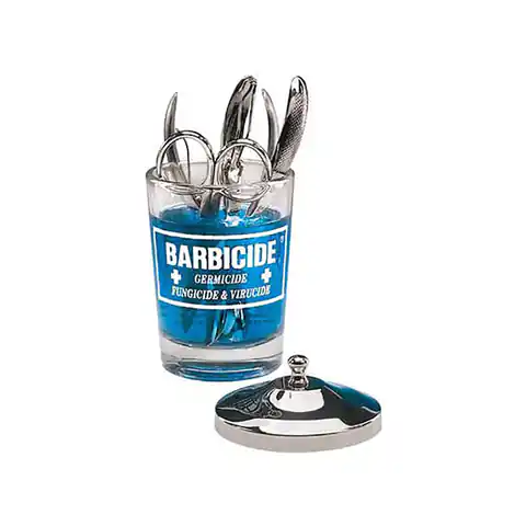⁨Barbicide glass container for disinfection 120 ml⁩ at Wasserman.eu