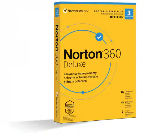 ⁨*Norton 360 DELUX   25GB PL 1U 3Dvc 1Y   21408734⁩ w sklepie Wasserman.eu