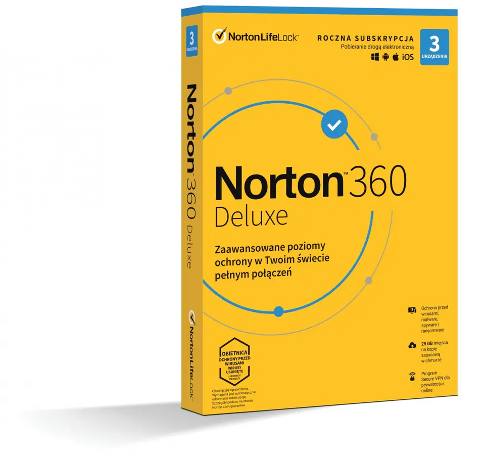 *Norton 360 DELUX 25GB PL 1U 3Dvc 1Y 21408734 w sklepie Wasserman.eu