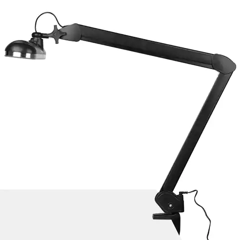 ⁨LED workshop lamp Elegante 801-s with vise standard black⁩ at Wasserman.eu