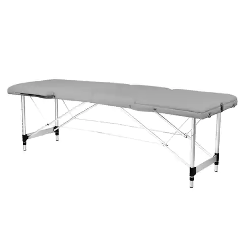 ⁨Stół składany do masażu aluminiowy komfort Activ Fizjo 3 segmentowy szary⁩ w sklepie Wasserman.eu