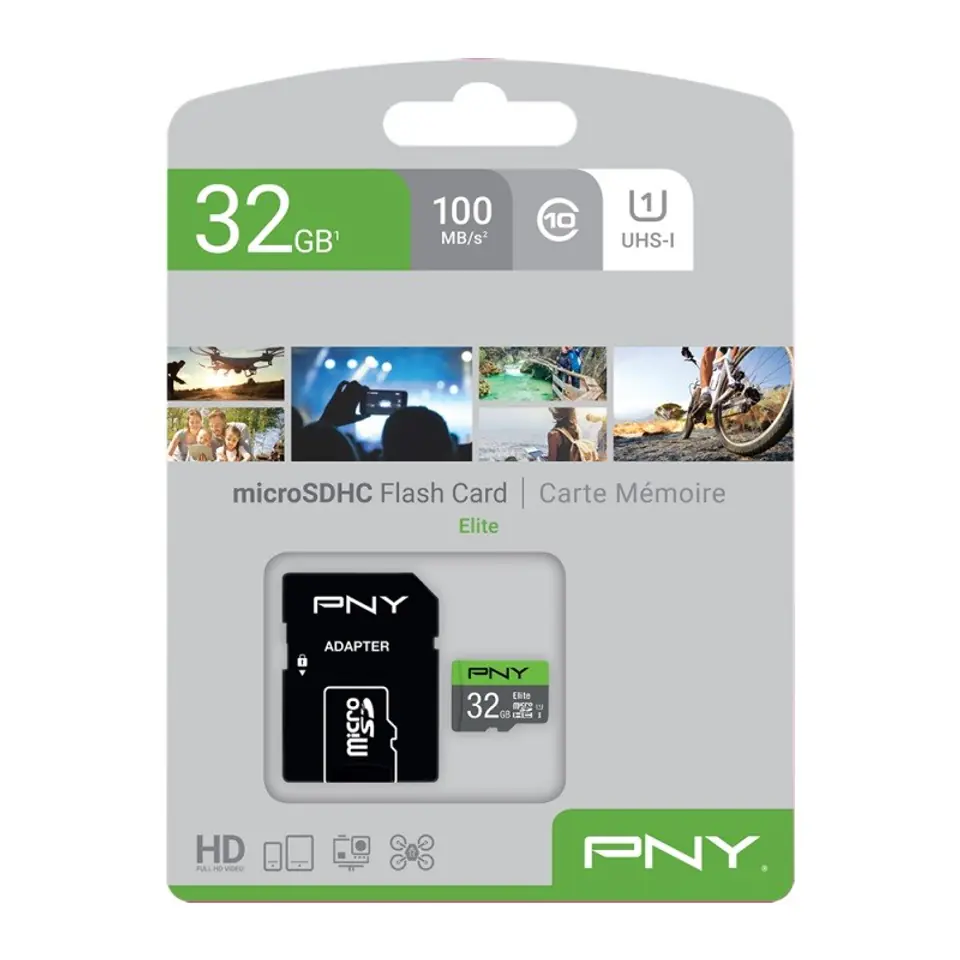MicroSDHC Elite 32GB P-SDU32GU185GW-GE memory card at Wasserman.eu