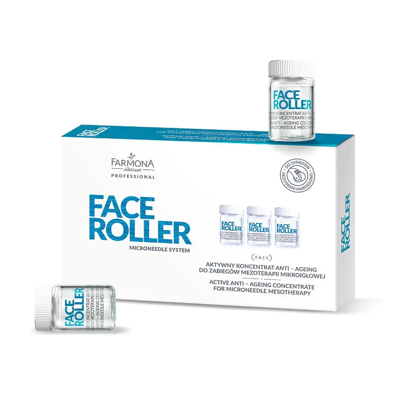 ⁨Farmona face roller active anti-ageing concentrate for microneedle mesotherapy 5 x 5 ml⁩ at Wasserman.eu