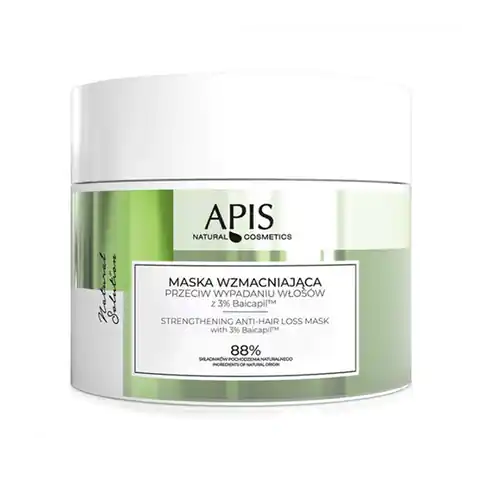 ⁨Apis natural solution, maska wzmacniająca przeciw wypadaniu włosów z 3% baicapil, 200 ml⁩ w sklepie Wasserman.eu