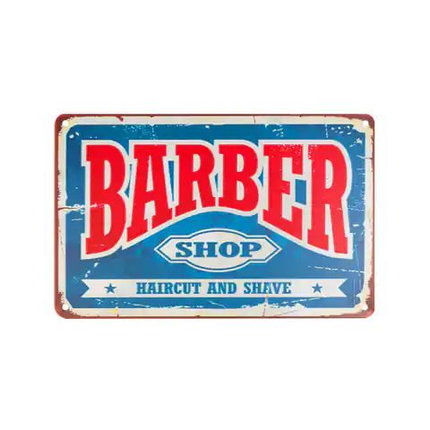 ⁨Tablica ozdobna barber B006⁩ w sklepie Wasserman.eu