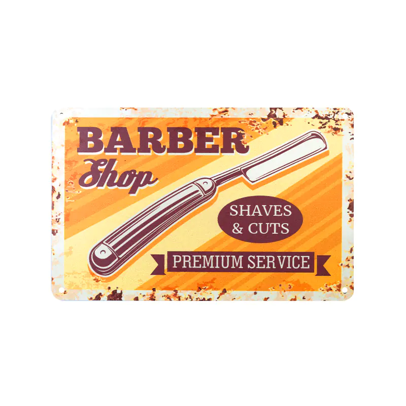 ⁨Tablica ozdobna barber B012⁩ w sklepie Wasserman.eu